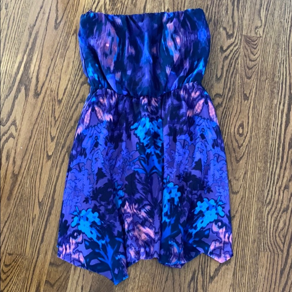 Strapless Aqua Dress